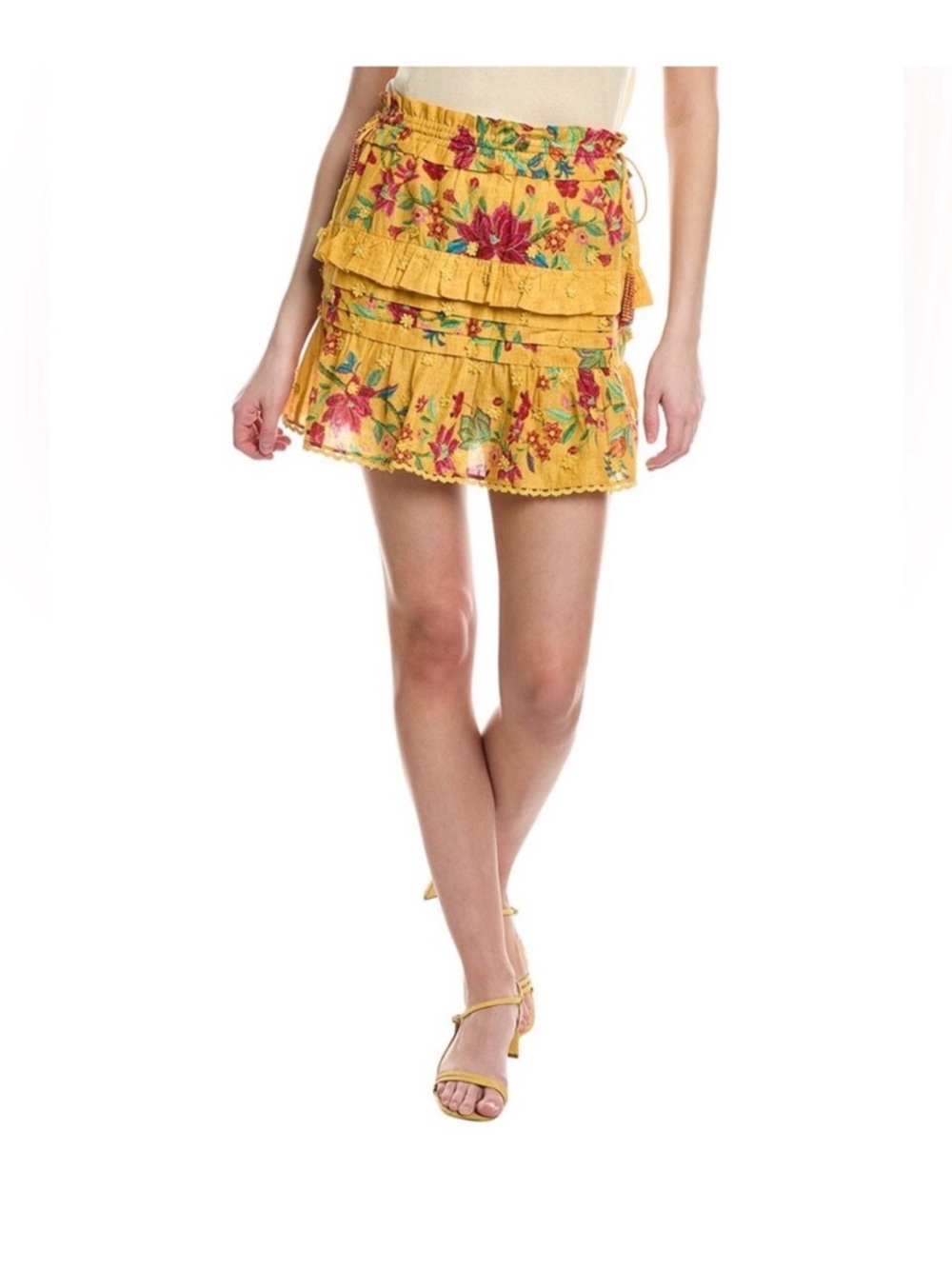 Farm Rio floral mini skirt size Medium